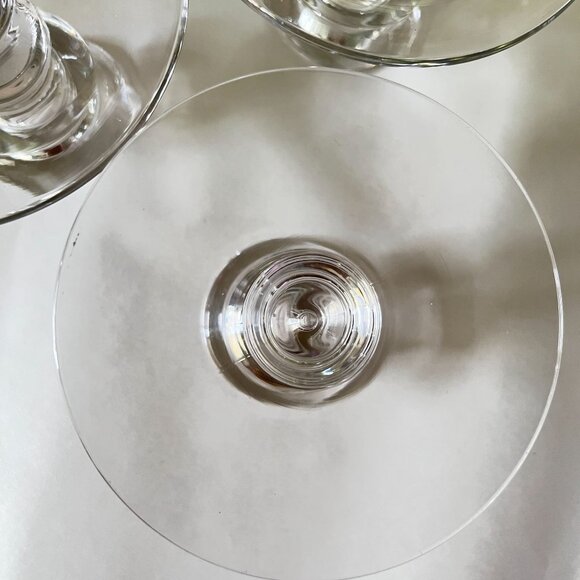 Set Of 3 Vtg Clear Pressed Glass Taper Candle Holder Mid-Century Ribbed Design - Picture 10 of 13